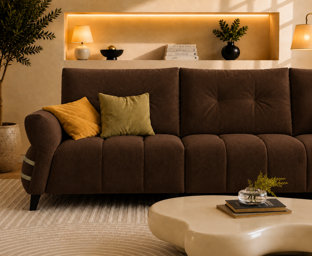 Kensington 3-Seater Sofa (Brown)