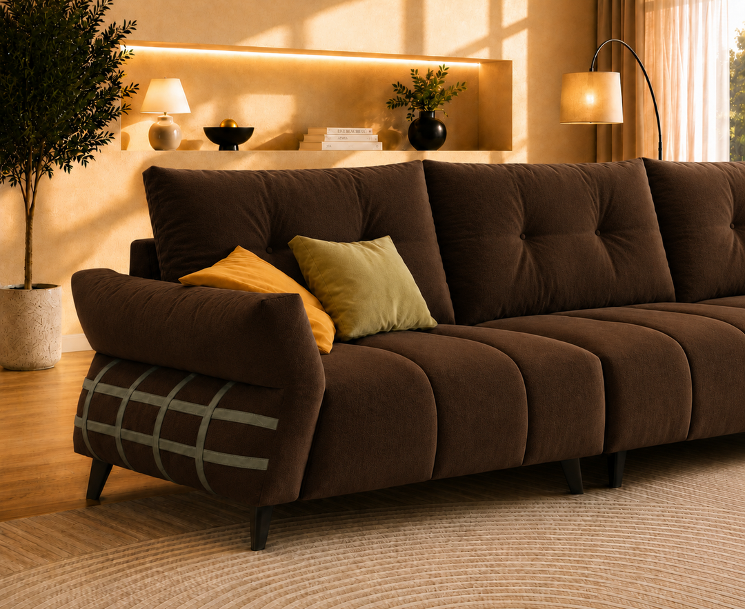 Kensington 3-Seater Sofa (Brown)