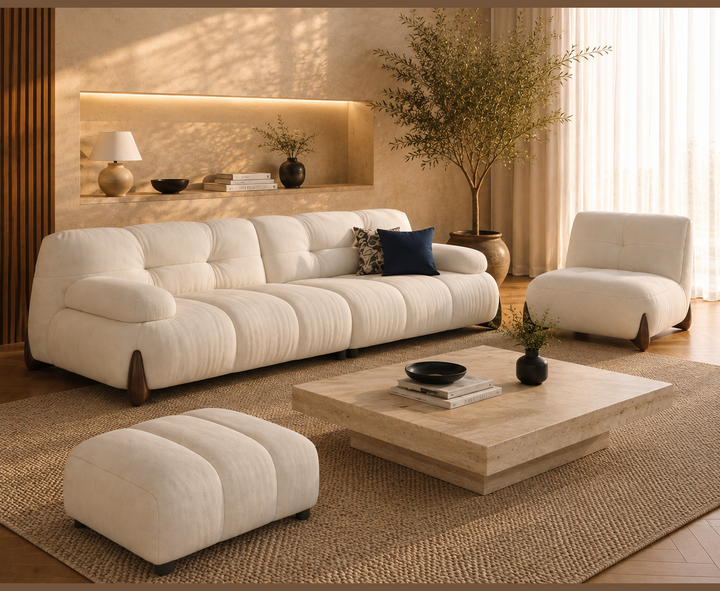Langford 3-Seater Sofa (Cream)