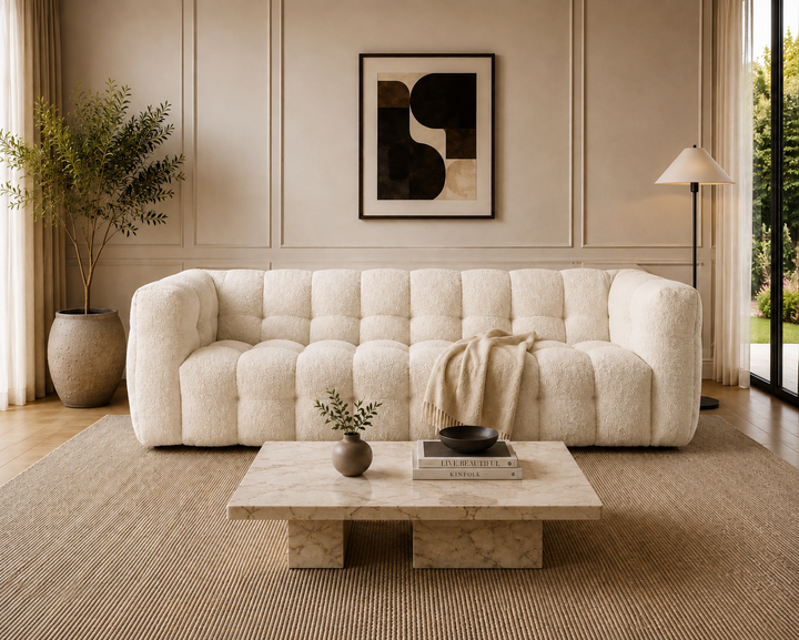Davenport 3-Seater Sofa (Cream)