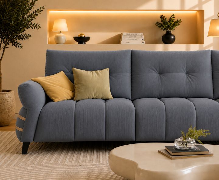 Kensington 3-Seater Sofa (Dark Grey)