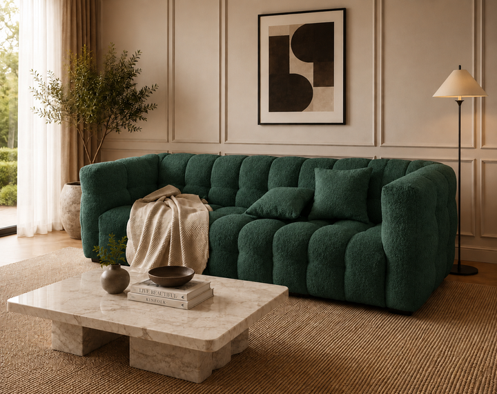 Davenport 3-Seater Sofa (Emerald Green)