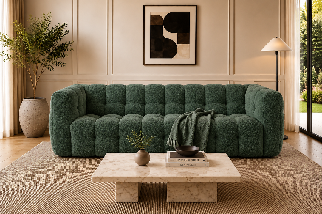 Davenport 3-Seater Sofa (Emerald Green)