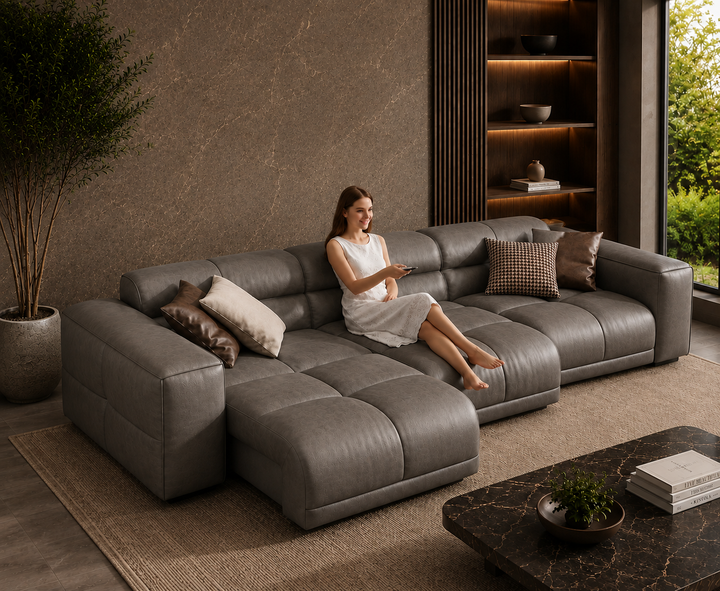 Montford Recliner Sofa (Grey)