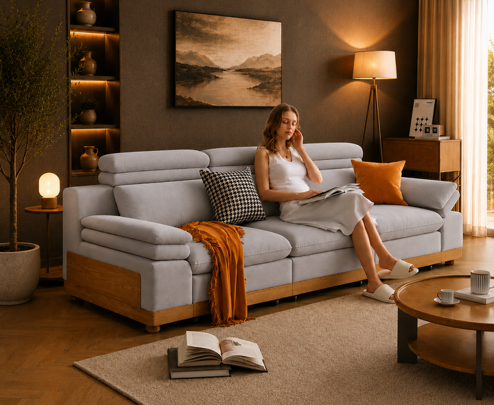 Stratford Recliner Sofa (Grey)