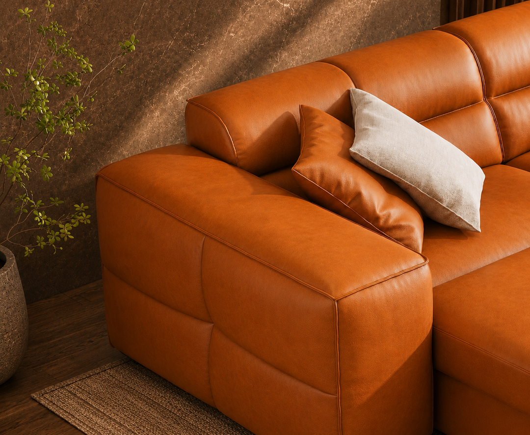 Montford Recliner Sofa (Orange)