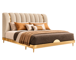 Hampton King Ottoman Storage Bed (Oatmeal Biege)