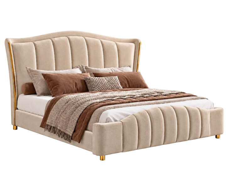 Richmond King Ottoman Storage Bed (Oatmeal Beige)