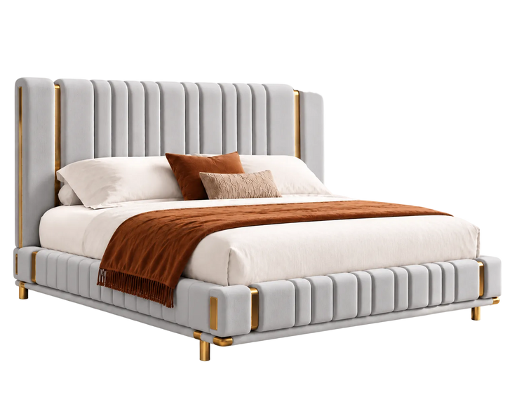 Mayfair King Ottoman Storage Bed (Light Grey)
