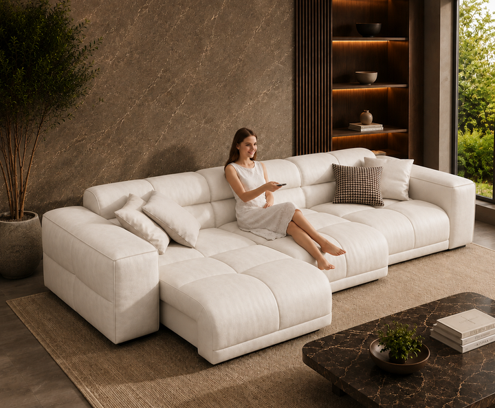 Montford Recliner Sofa (White)
